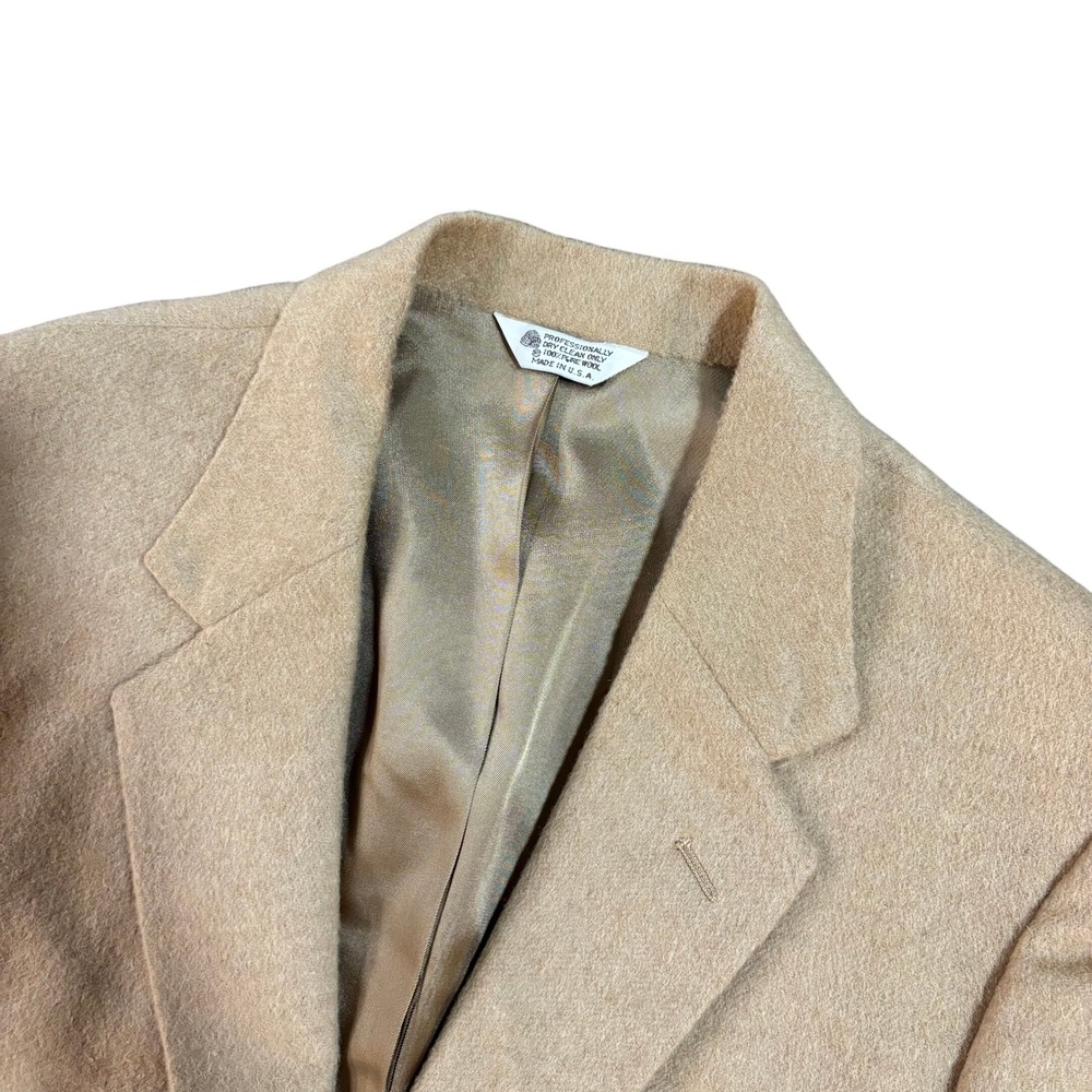 The Statesman Bruce Hulme Mens 40R Camel Tan Pure Wool‎ Blazer Sport Coat USA